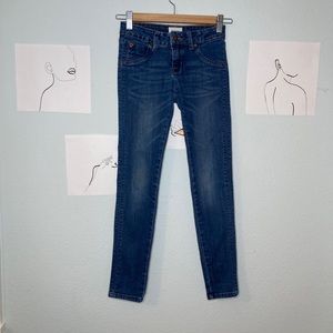 Dark wash skinny jeans, kids